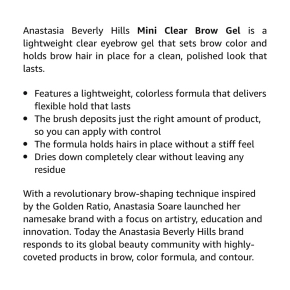 ▪️ 5/$25 ANASTASIA BEVERLY HILLS Clear Brow Gel - .085 oz NIB - Picture 3 of 4
